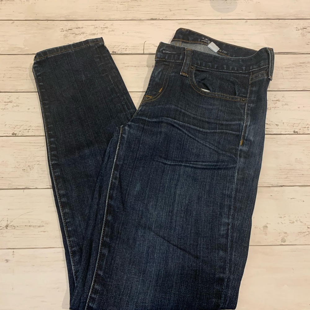 J. Crew toothpick jeans ankle size 26 dark denim - Picture 1 of 9